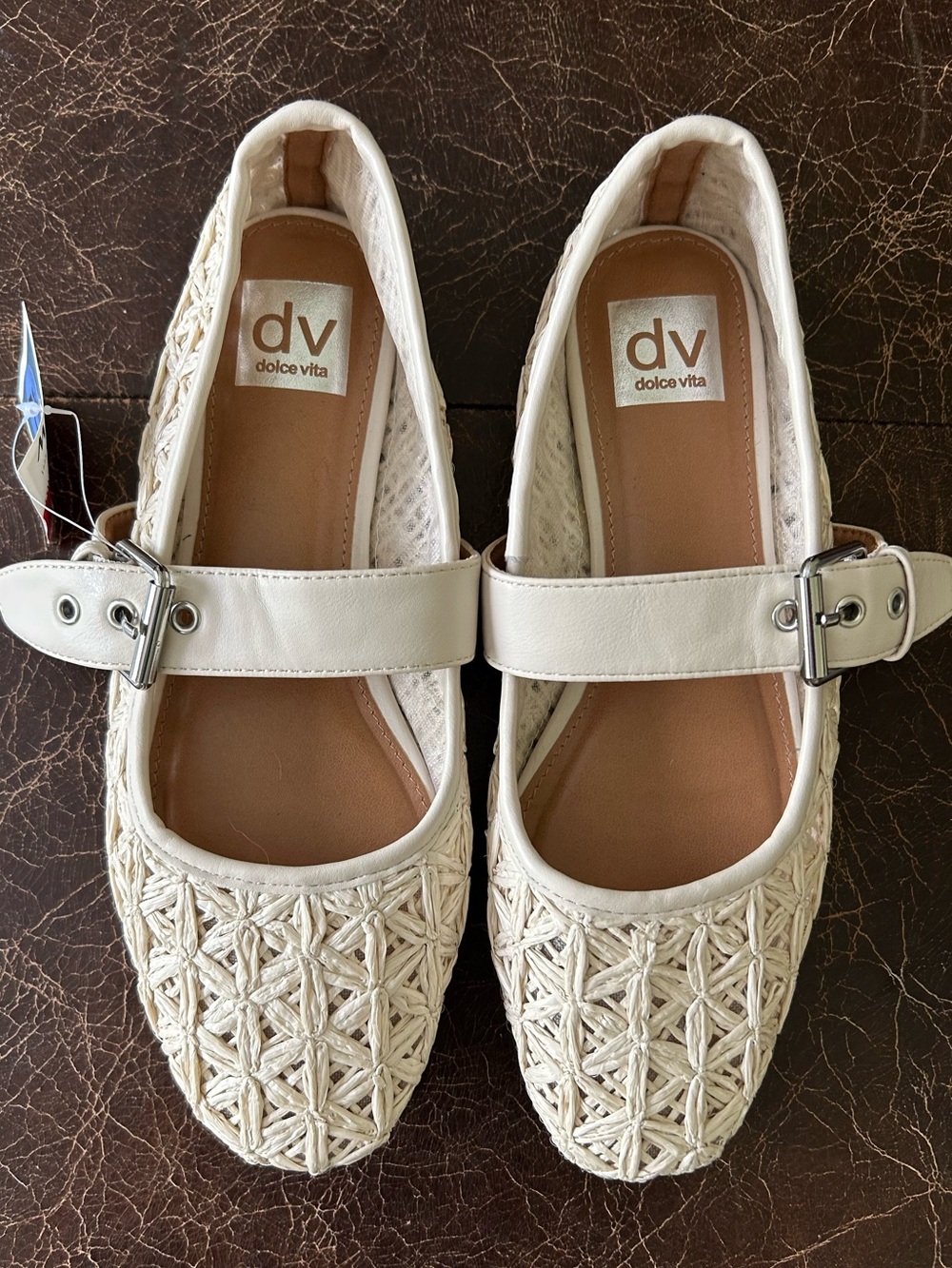 DV By Dolce Vita Mellie Woven Buckle Mary Jane Flats